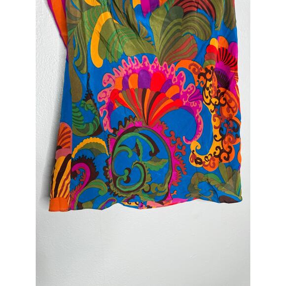 Banana Republic x Trina Turk Collection colorful groovy sleevless top silk - Picture 5 of 6